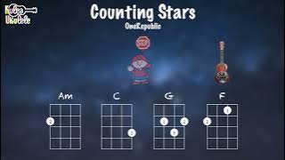 Counting Stars - Ukulele bermain bersama (Am, C, G, F, dan Dm)