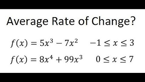 Grade 12 Advanced Functions - Average rate of change for polynomials (ch 2.1)