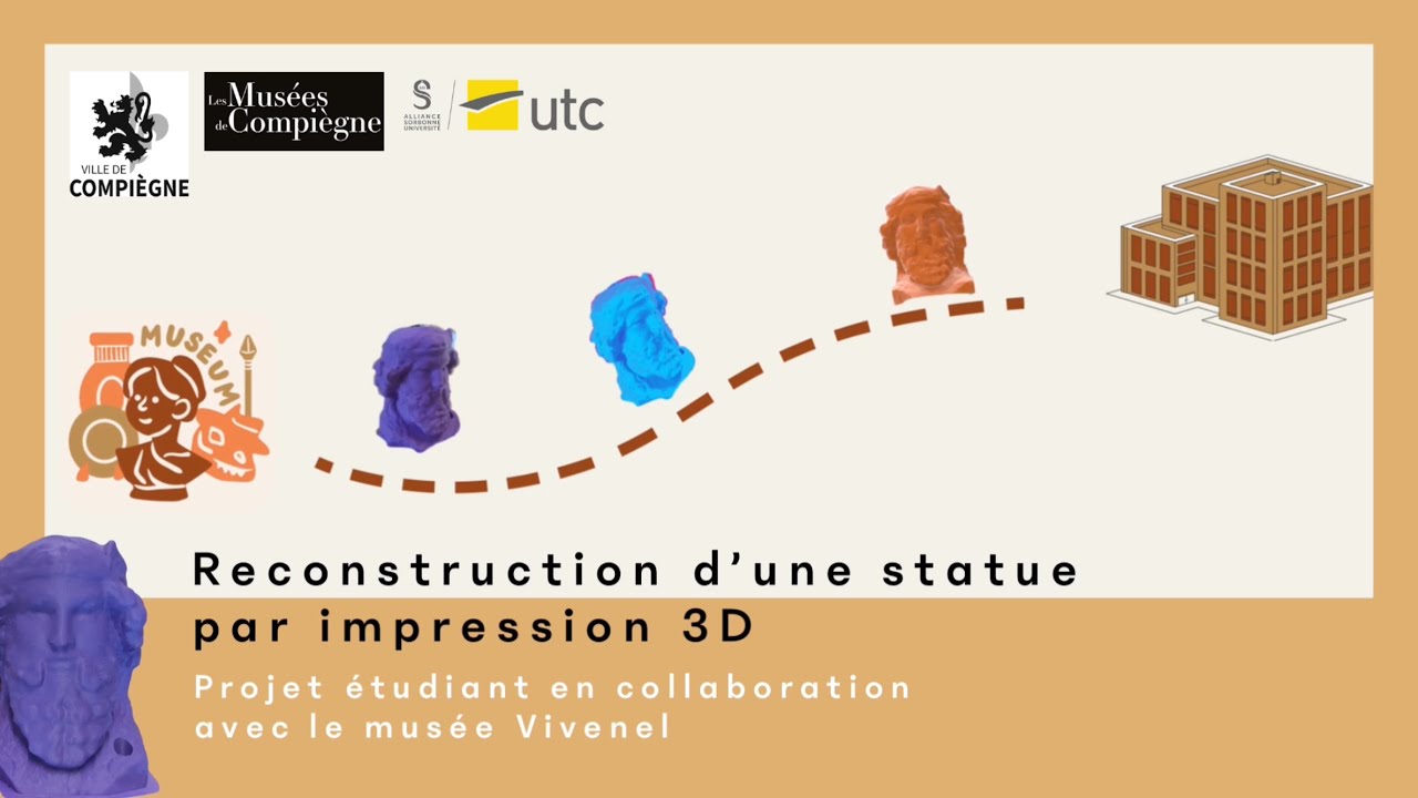 Reconstruction d’une statue par impression 3D - YouTube