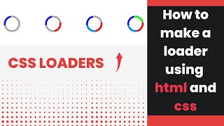 How to make loaders using HTML and CSS | css loader | css spinner | css animated loader| CodeBegins
