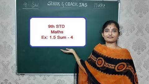 Spark & Crack IAS - TN Samacheer 9th Maths New Syllabus Unit 1 Set Language EX 1.5 | Sum 4 | Shrijo