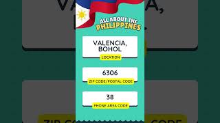 Valencia, Bohol | ZIP Code and Area Code #ZIPCode #AreaCode #PhilippineZIPCode