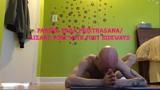 Parsva Pada Pristhasana/Lizard Pose With Foot Sideways