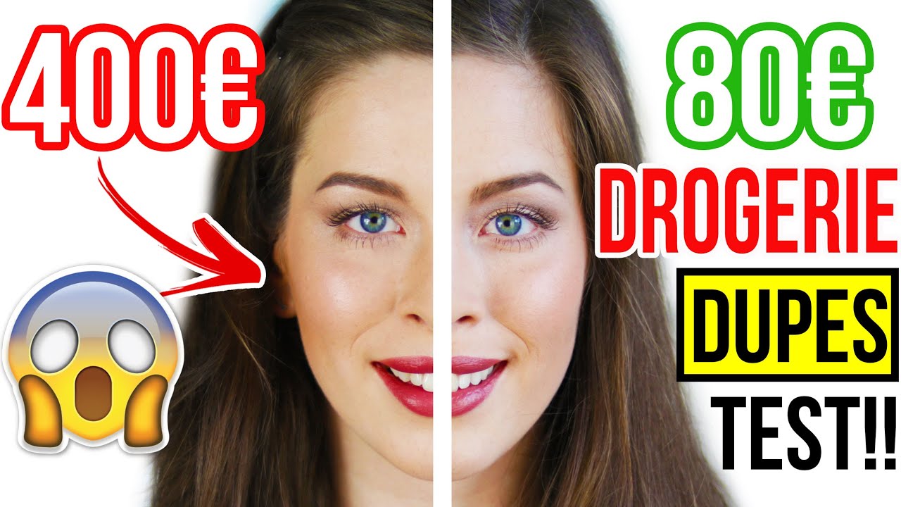 GÜNSTIG vs. TEUER: DROGERIE DUPES im LIVE TEST vs. HIGH-END MAKEUP BEAUTY PRODUKTE