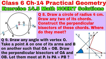 Class 6 Ex 14.5 Q 8 | Q 9 | Practical Geometry | Chapter 14 | Exercise 14.5 | Math NCERT Solutions