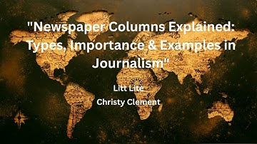 "Inside Newspaper Columns: How They Shape Opinions, Spark Debates, and Influence the World!"
