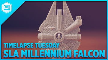 SLA Millennium Falcon - Timelapse Tuesday #3dprinting #timelapse