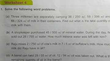 DAV Class 4 unit 7 worksheet 4 ।। Math class 4 chapter 7 worksheet 4 dav public school
