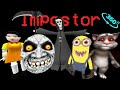REAL DEATH Impostor vs SCARY MOON, SQUID GAME DOLL TALKING TOM, MINION EXE in 🚀 Minecraft 360°