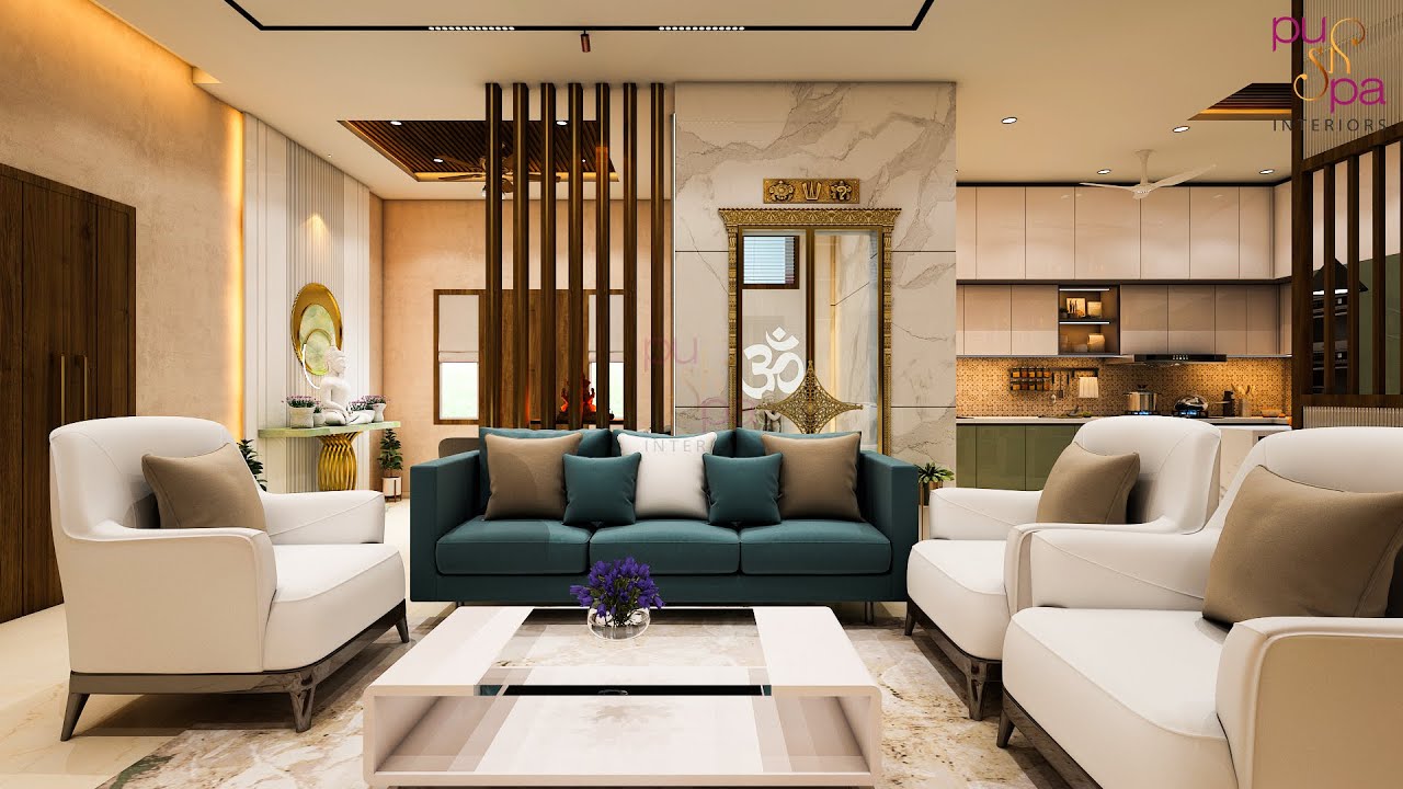 Elegant Interior Design for a 1500 Sqft Flat in Kadapa | Interior ...