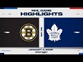 NHL Highlights Bruins Vs Maple Leafs January 4 2025 