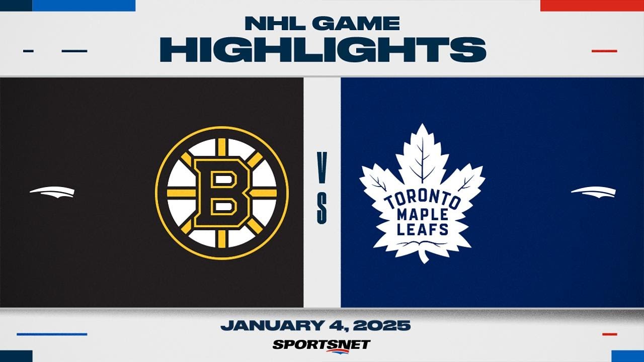 ⁣NHL Highlights | Bruins vs. Maple Leafs - January 4, 2025