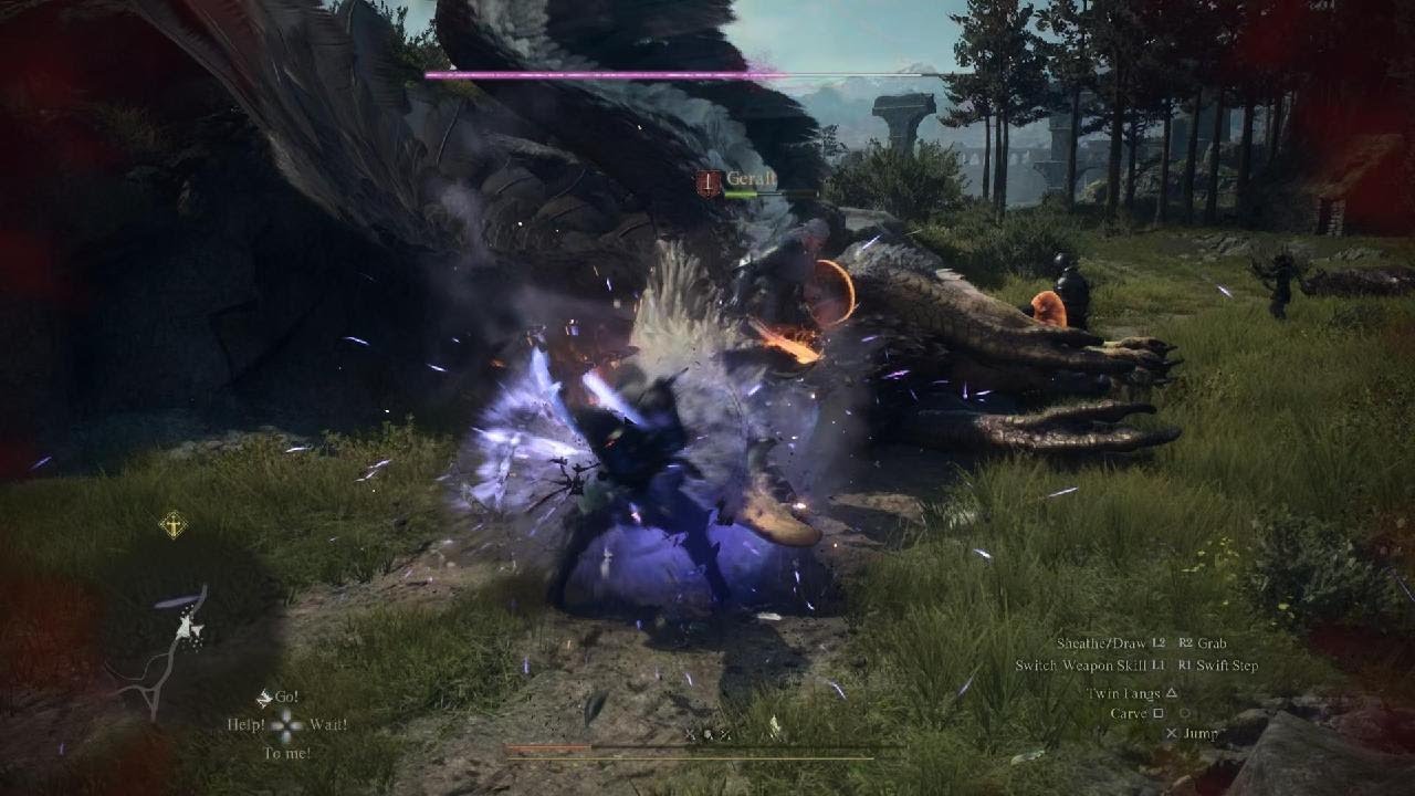 Dragon's Dogma 2 Epic Griffin Kill Slow Motion - YouTube