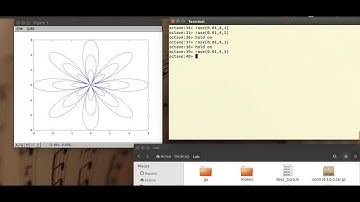 I/O and Plotting from a Trigonometric Flower Script in OCTAVE (e.g. free MATLAB)