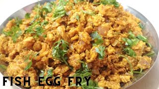 Fish Egg Fry Recipe | How to cook Fish Egg | Fish Egg Fry Marathi | Fish Egg Masala Recipe