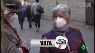 Así responde una señora sobre a qué partido votará en Cataluña  El Intermedio