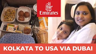 Kolkata to New York (JFK) Via Dubai in Emirates Airlines | Boeing 777 & Airbus A380 Experience