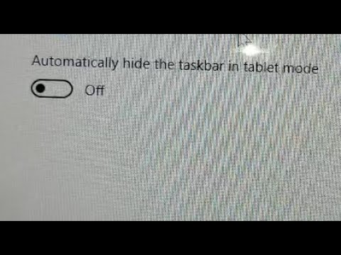 automatically hide taskbar in tablet mode on laptop !! automatically ...