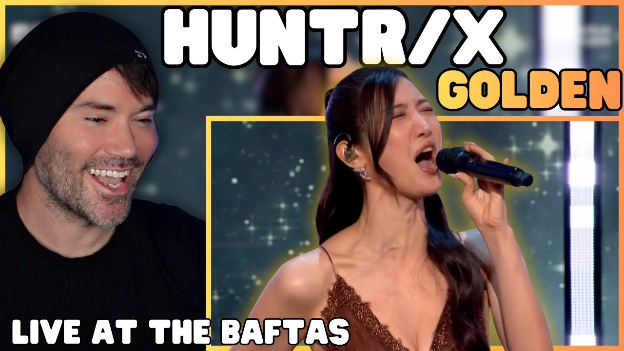 Реакция вокалиста метал-группы HUNTR/X на живое выступление с песней «Golden» на церемонии вручен...