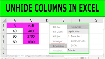 How to Unhide Columns in Excel