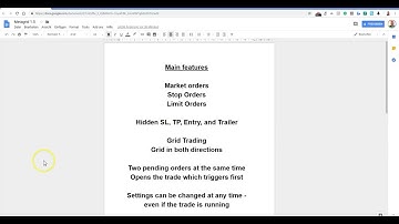 Metagrid Forex Trademanager and Grid-Manager - Part 1