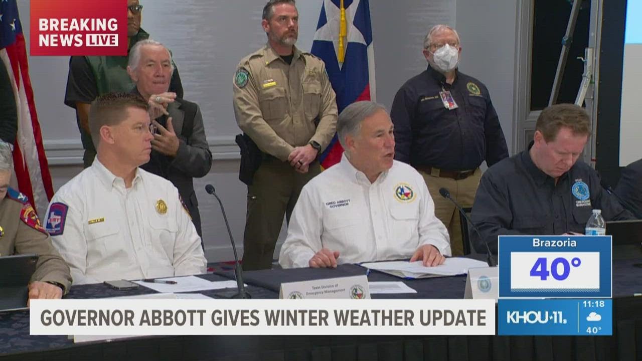 Gov. Abbott gives update on winter weather across Texas YouTube