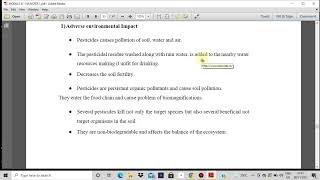 KTU - S7 CE 469 EIA: MODULE 3 LECTURE 5  PESTICIDE POLLUTION