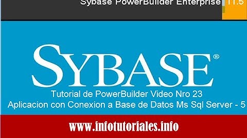 Tutorial de PowerBuilder Basico: Video 23