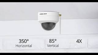 Foscam VZ4 4MP WiFi Outdoor Security IP Camera 4X Optical Zoom PT Surveillance Dome Camera
