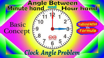 How do you find the angle between hour hand and minute hand || Angle between hands of a clock ||