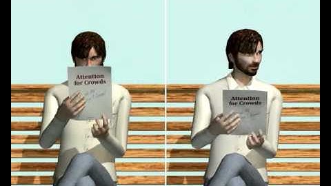 Simulating Attentional Behaviors for Crowds