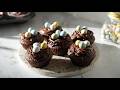 Easy Easter Chocolate Cupcakes | Chocolate Nests with Easter Eggs 🧁🪺