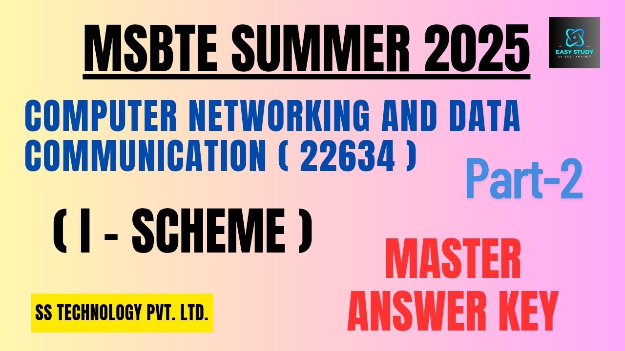 MSBTE Computer Networking & Data Communication 22634|Master Paper Full Syllabus & Exam Tips in Hindi