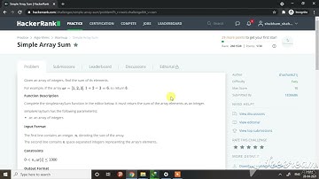 #2 Simple Array Sum | Problem Solving | Hackerrank | Python