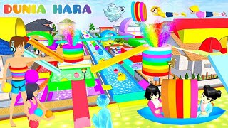 Kolam Renang Warna Warni Terbesar di Kota Sakura  Depan Rumah Yuta  | Sakura School Simulator