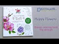 Happy flowers korean coloring book flip through