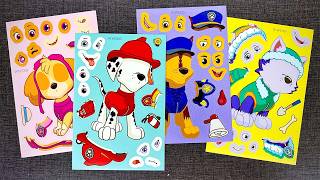 [☁️Paper diy☁️] PAW Patrol Mix & Match Face Sticker Book