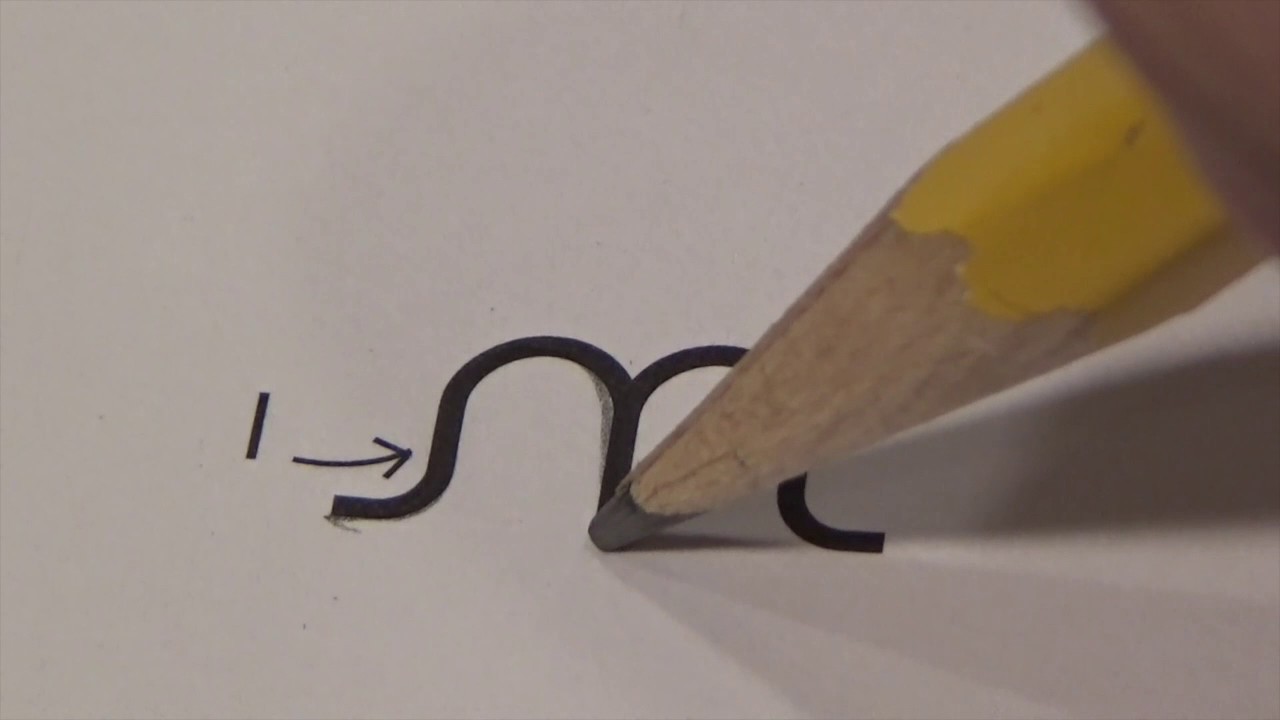 cursive lower case letter n with ocean sounds handwriting writing