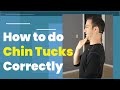 How to do chin tucks exercise correctly fix forward head position
