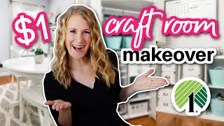 ULTIMATE DOLLAR TREE CRAFT ROOM TOUR! 💙✂️ $1 organizing ideas w/ @DoItOnaDime