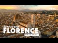 Sunrise over florence italy tuscany by drone