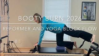 Reformer Pilates | New Year Booty Burn | Beg/Intermediate | Yoga Block