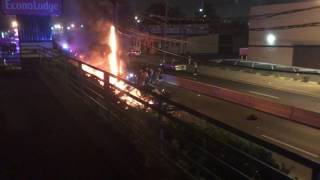 Crash in Jersey City ends in fiery heap