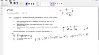 SOA Exam P Question 209 | Expectation with Deductibles