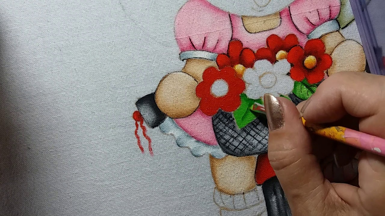 Abelhinha  - Parte 2 - Pintura em tecido