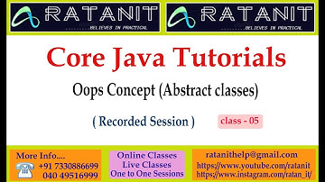 Core Java Tutorials || Oops concepts || Abstract classes || class-05