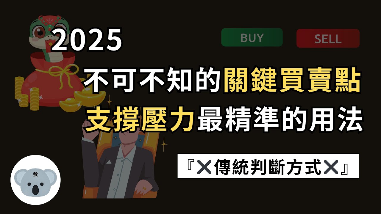 【不可不知】支撐壓力最精準的用法！2025不可不知的關鍵買賣點！別再用傳統方式判斷支撐壓力！（附中文字幕）投資腦袋の熊敖