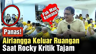 Rocky Gerung Ceramah di Golkar, Pak Airlangga Mendadak Keluar Ruangan