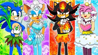 Sonic The Hedgehog 3 Animation //Four Elements: Fire, Water, Air and Earth | KoKo Channel