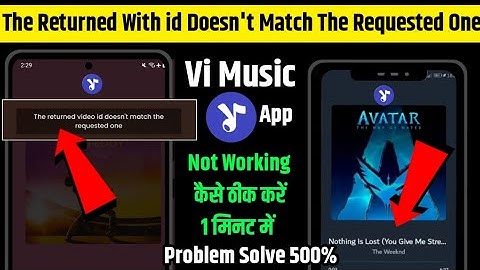 vi music app the returned video id doesn